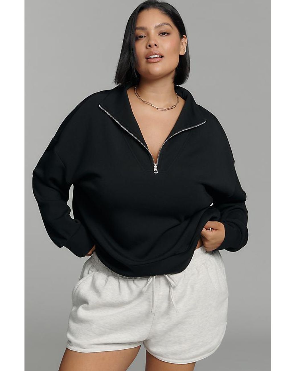 Varley Gray Hawley Half-Zip Sweatshirt
