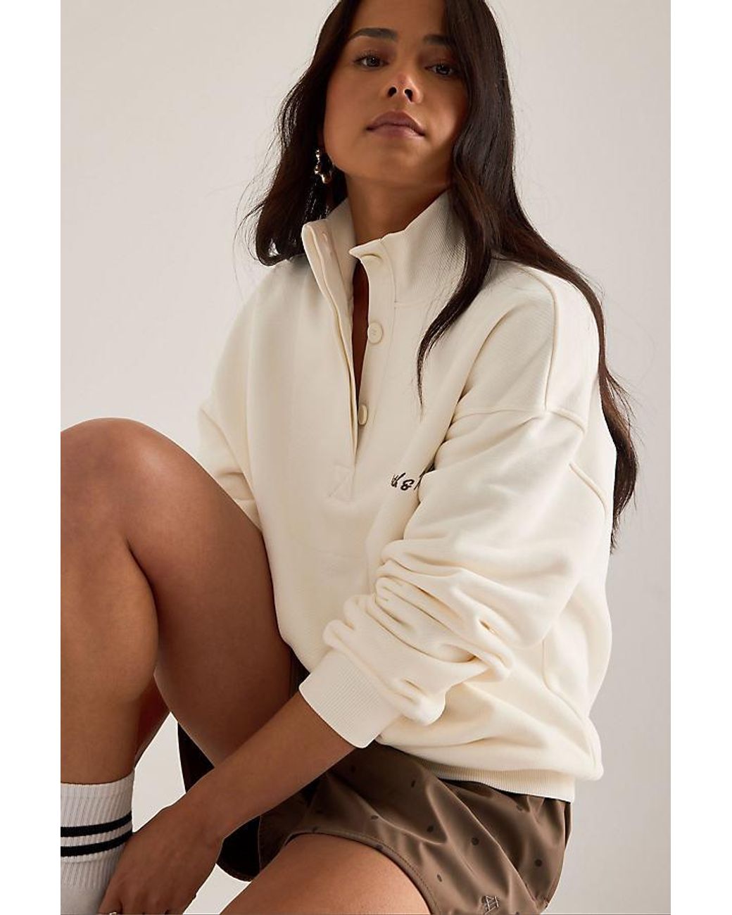 4th & Reckless Natural Tess High-Neck Sweatshirt