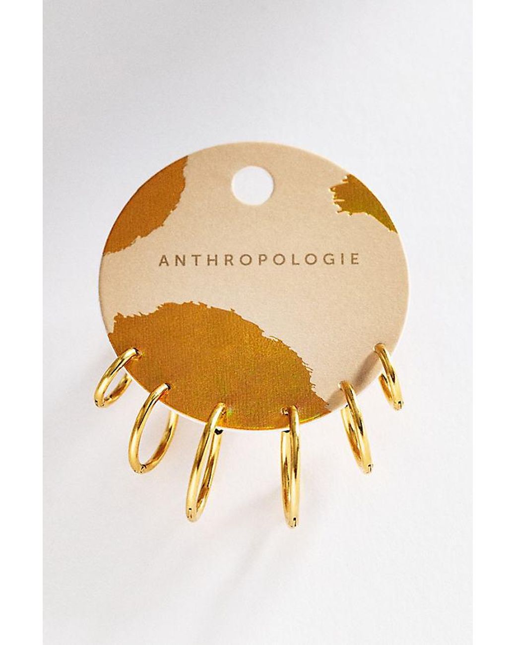 By Anthropologie White Water-Resistant Hoop Earrings, Set Of 3