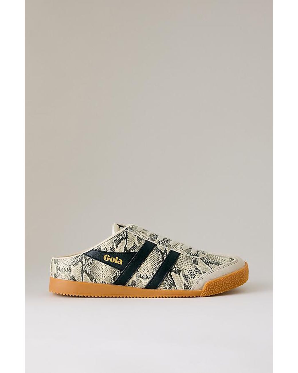 Gola Natural Elan Snake Print Mule Trainers