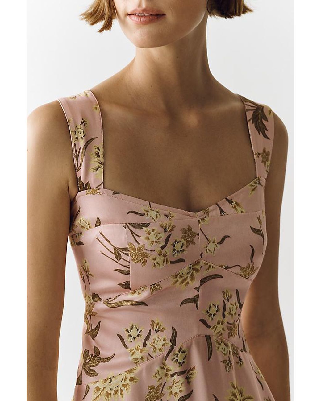 Maeve Natural Jocelyn Sleeveless Slip Mini Dress
