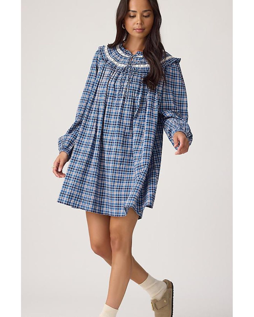Damson Madder Blue Muse 100% Cotton Nightdress