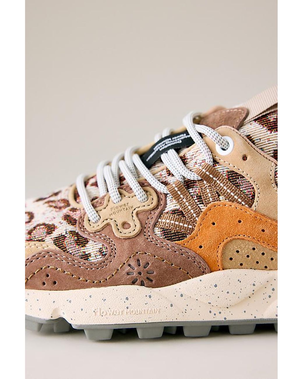 Flower Mountain Metallic Yamano 3 Suede Trainers