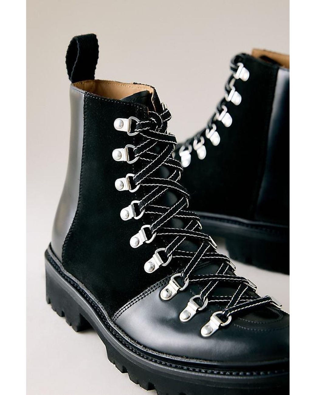 GRENSON Black Nanette Hiker Boots