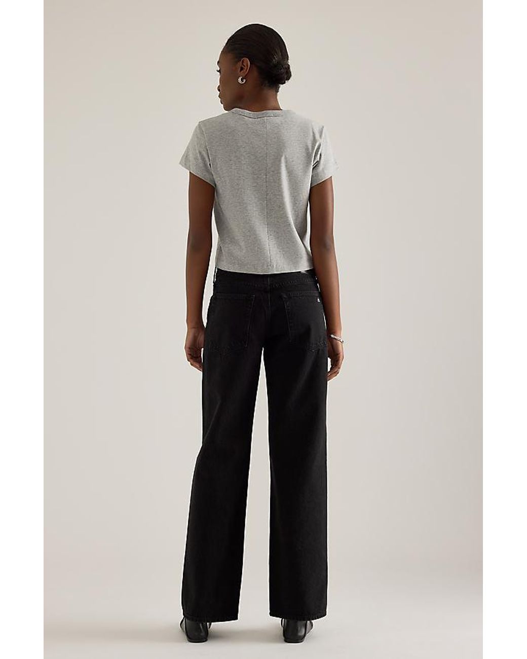 Rag & Bone Blue Cam Low-Rise Relaxed Straight Jeans