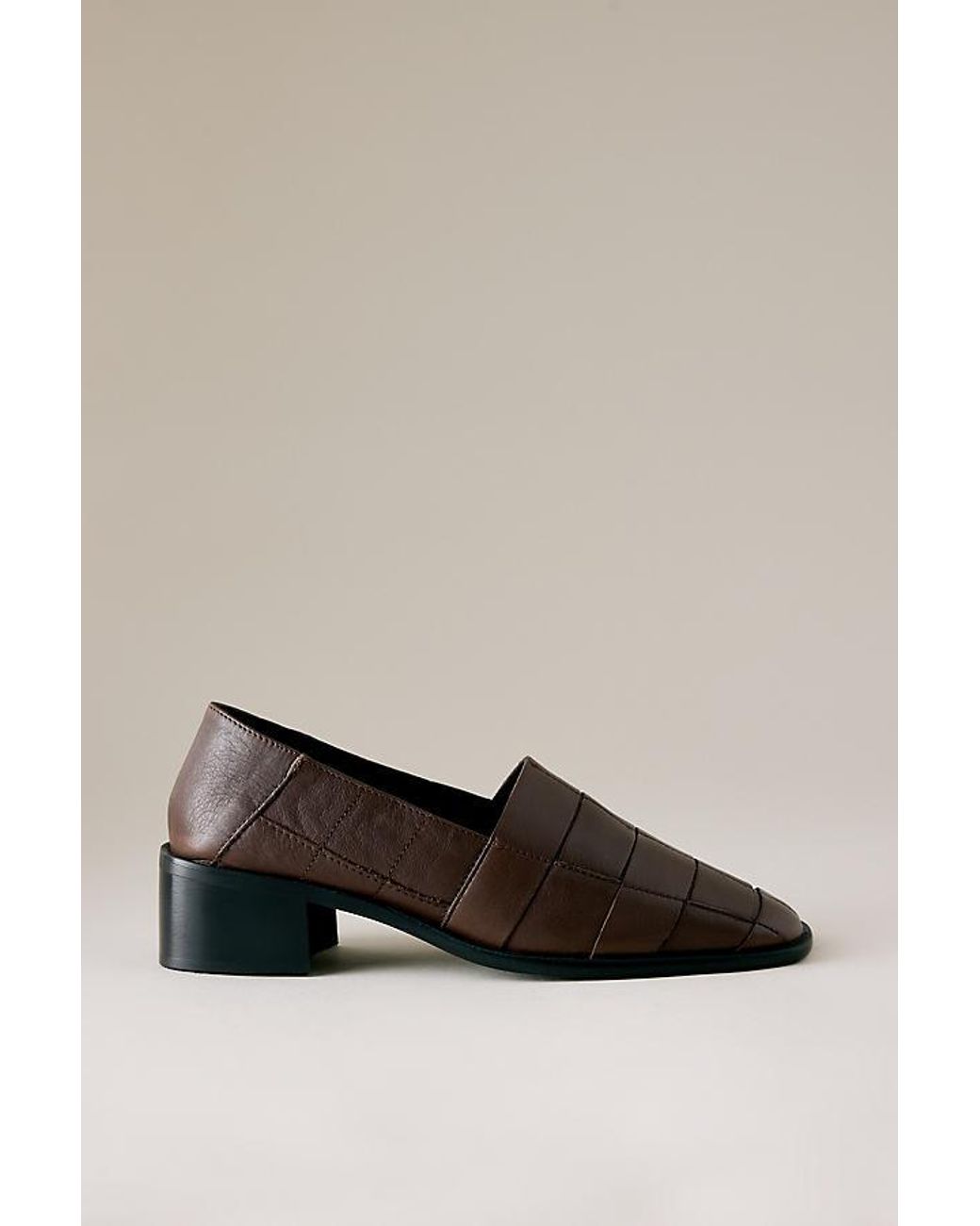 By Anthropologie Brown Woven Casual Pump Heels