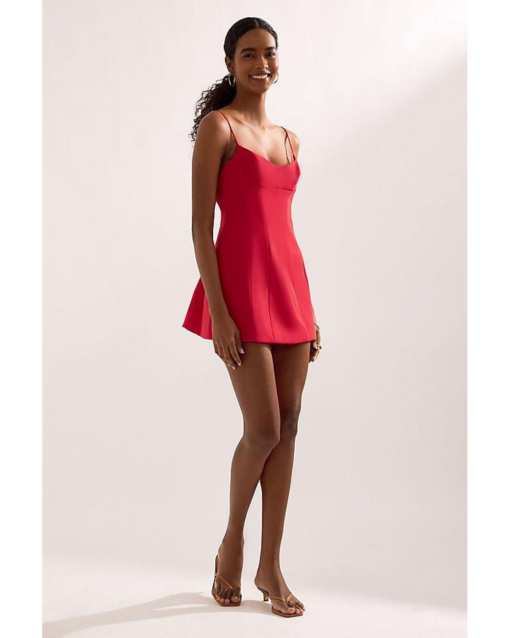 Bardot Red Branca Hourglass Mini Dress