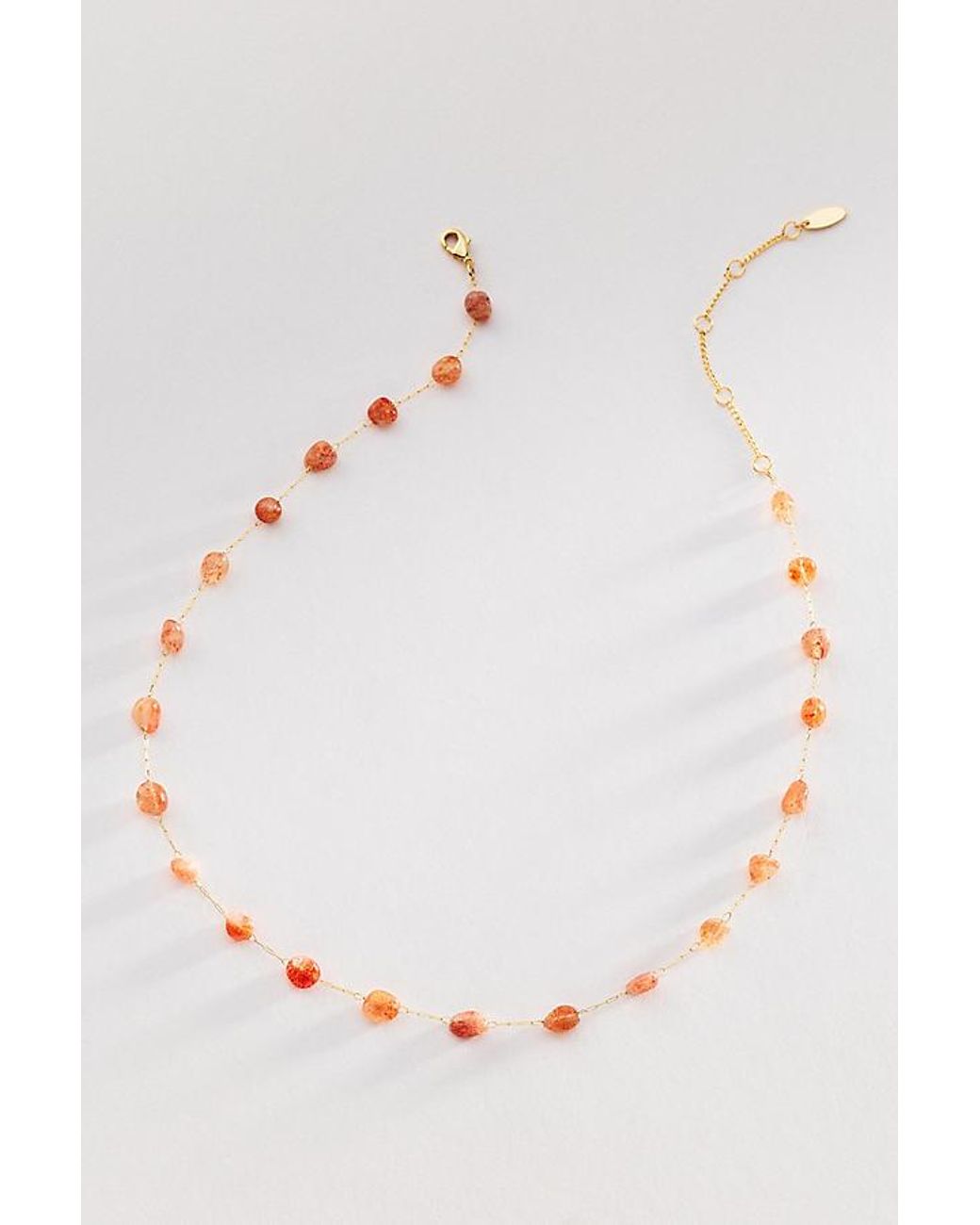 By Anthropologie Purple Floating Stone Necklace