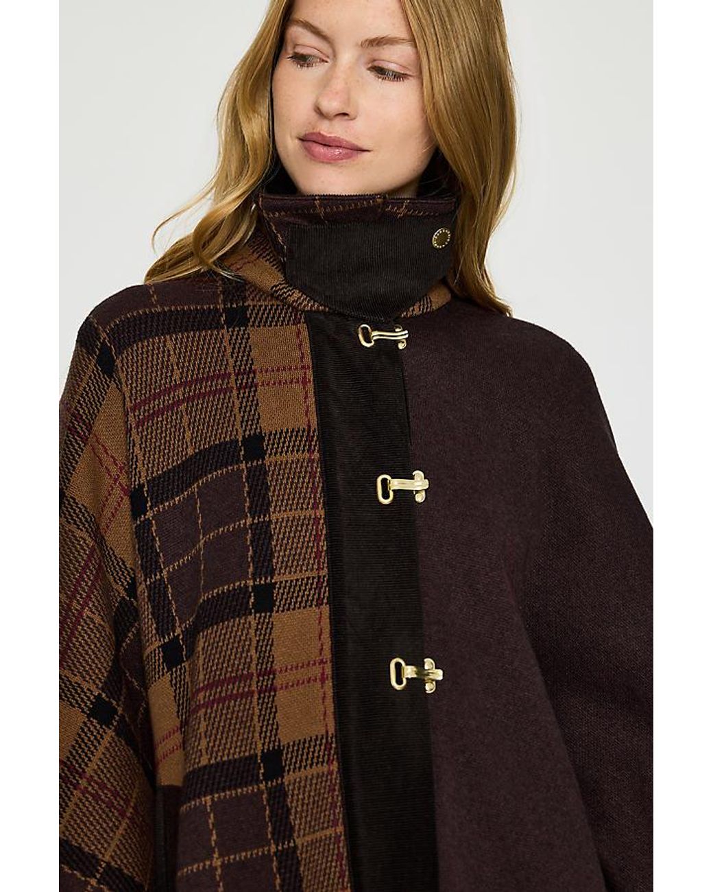 Barbour Black Elva Wool-Blend Knit Cape