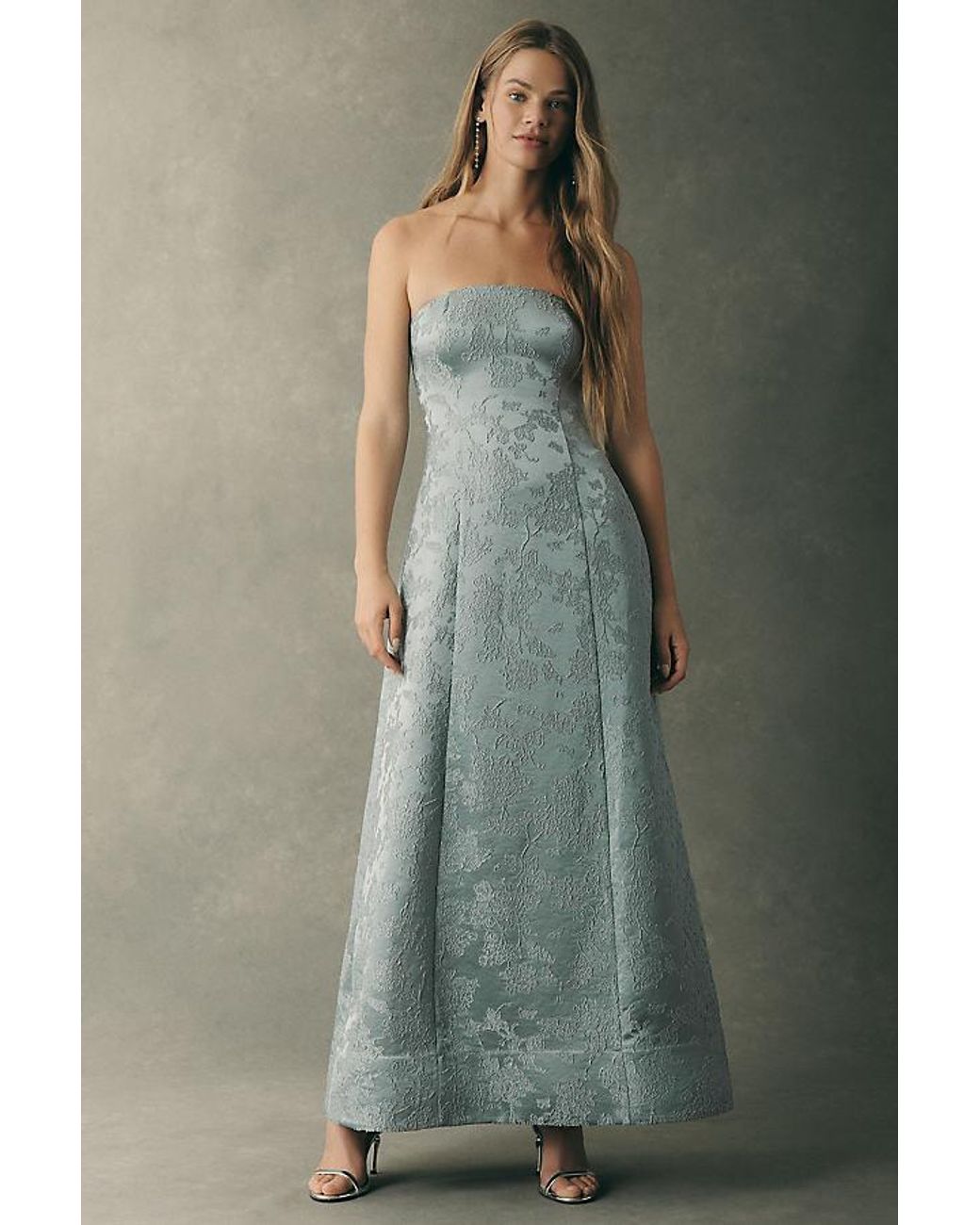 Mare Mare Green Piper Jacquard Maxi Dress