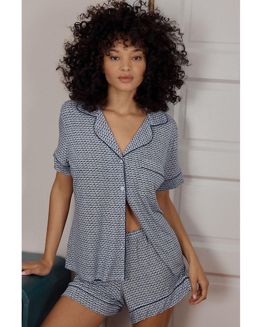 Eberjey Multicolor Short-Sleeve Shorts Pyjama Set