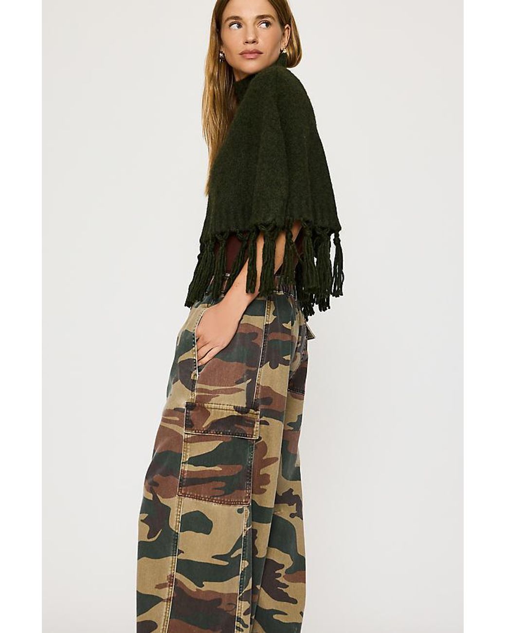 Mare Mare Blue Fringed Poncho