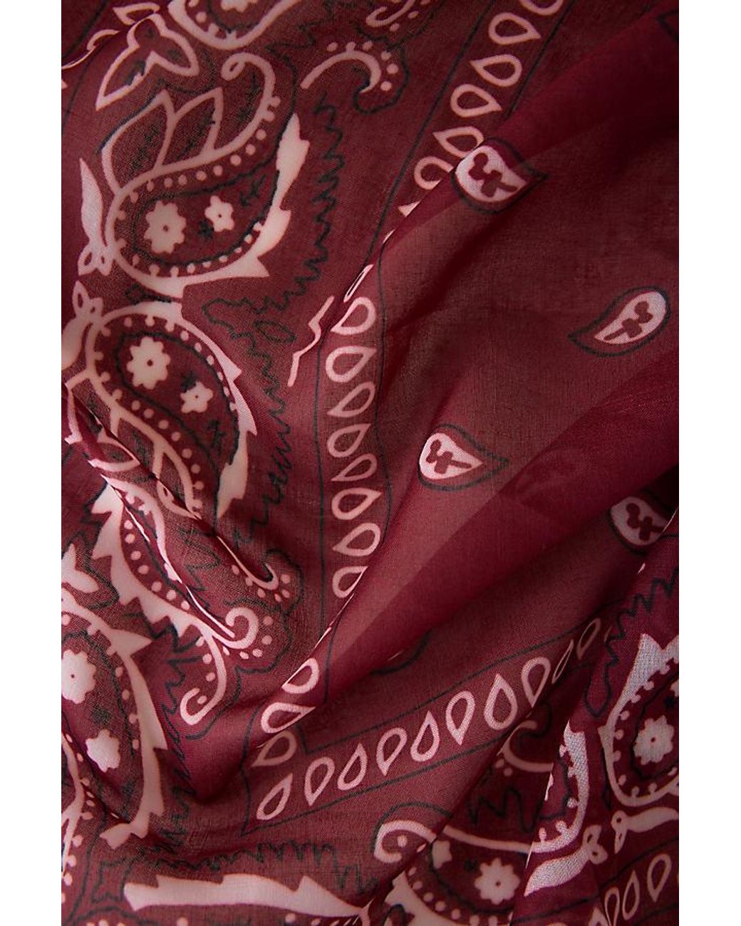 Anthropologie Red Cotton Bandana Headscarf