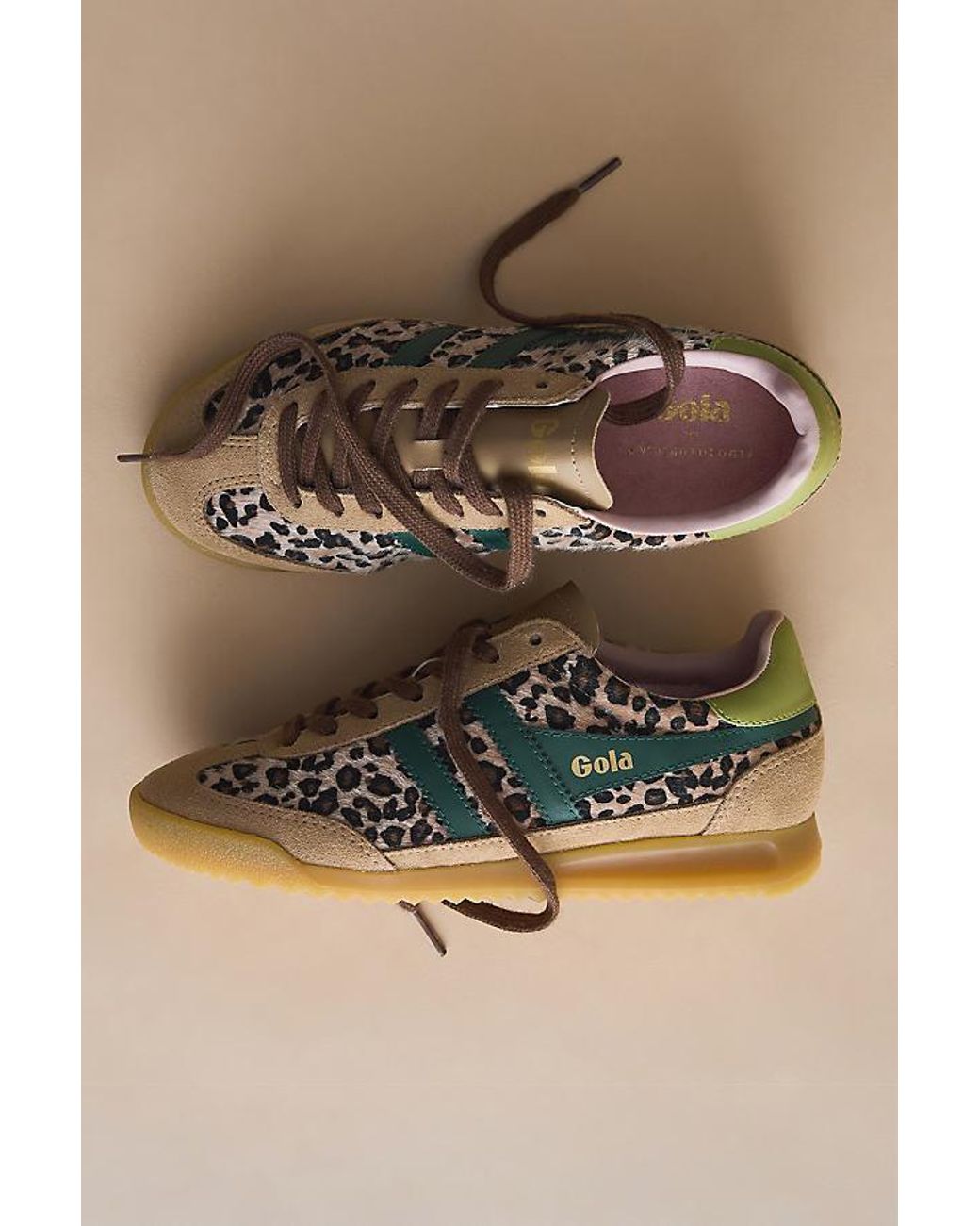 Gola Green X Anthropologie Leopard Tornado Trainers