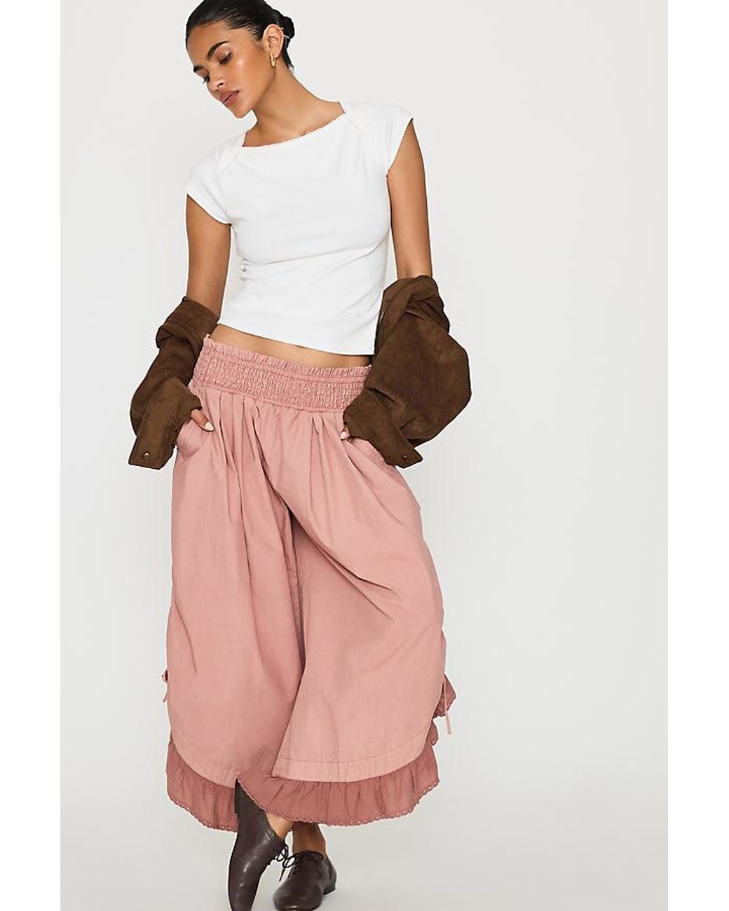 By Anthropologie Pink Petticoat Trousers