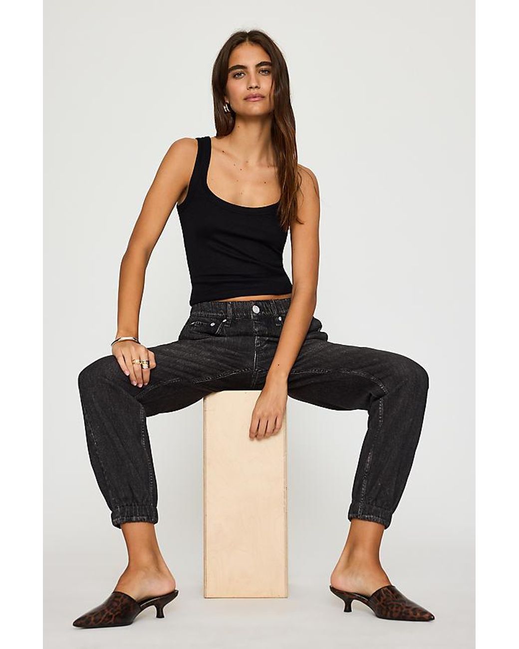 Rag & Bone Black Miramar Terry Joggers