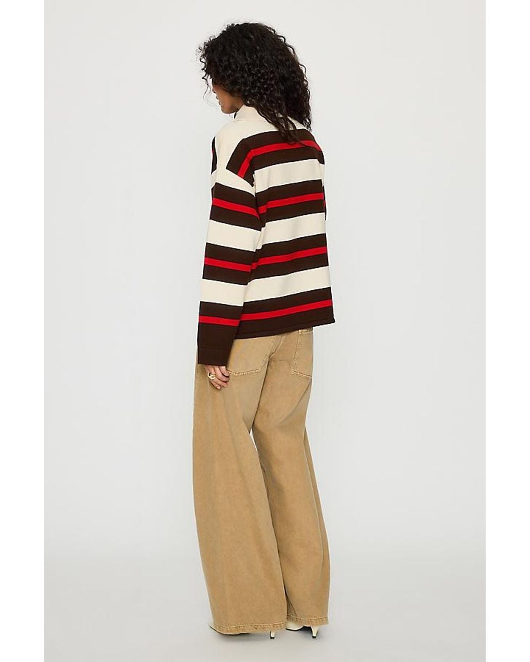 ALIGNE Red Ester 100% Wool Rugby Jumper