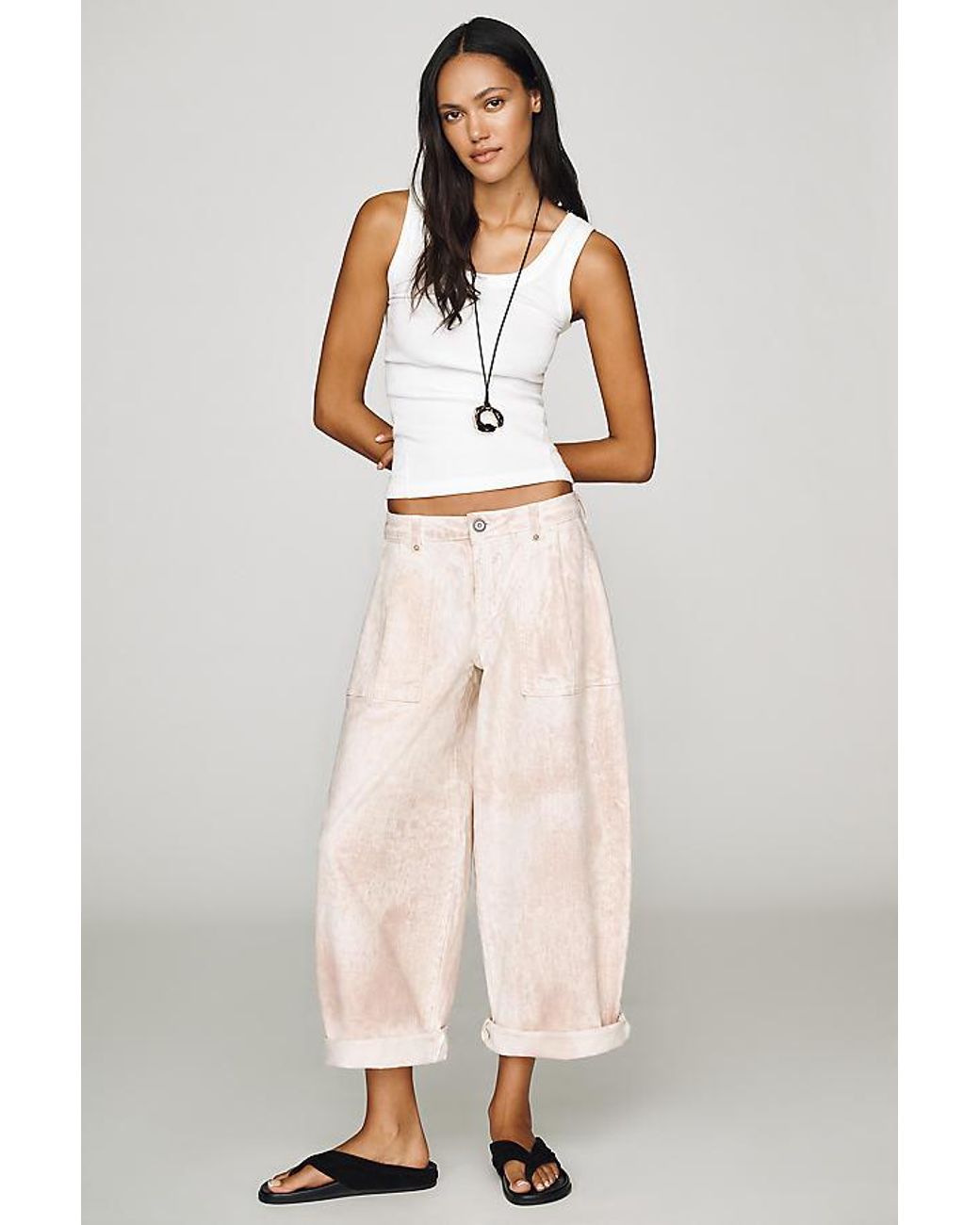 Pilcro Natural Blake Mid-Rise Relaxed Jeans