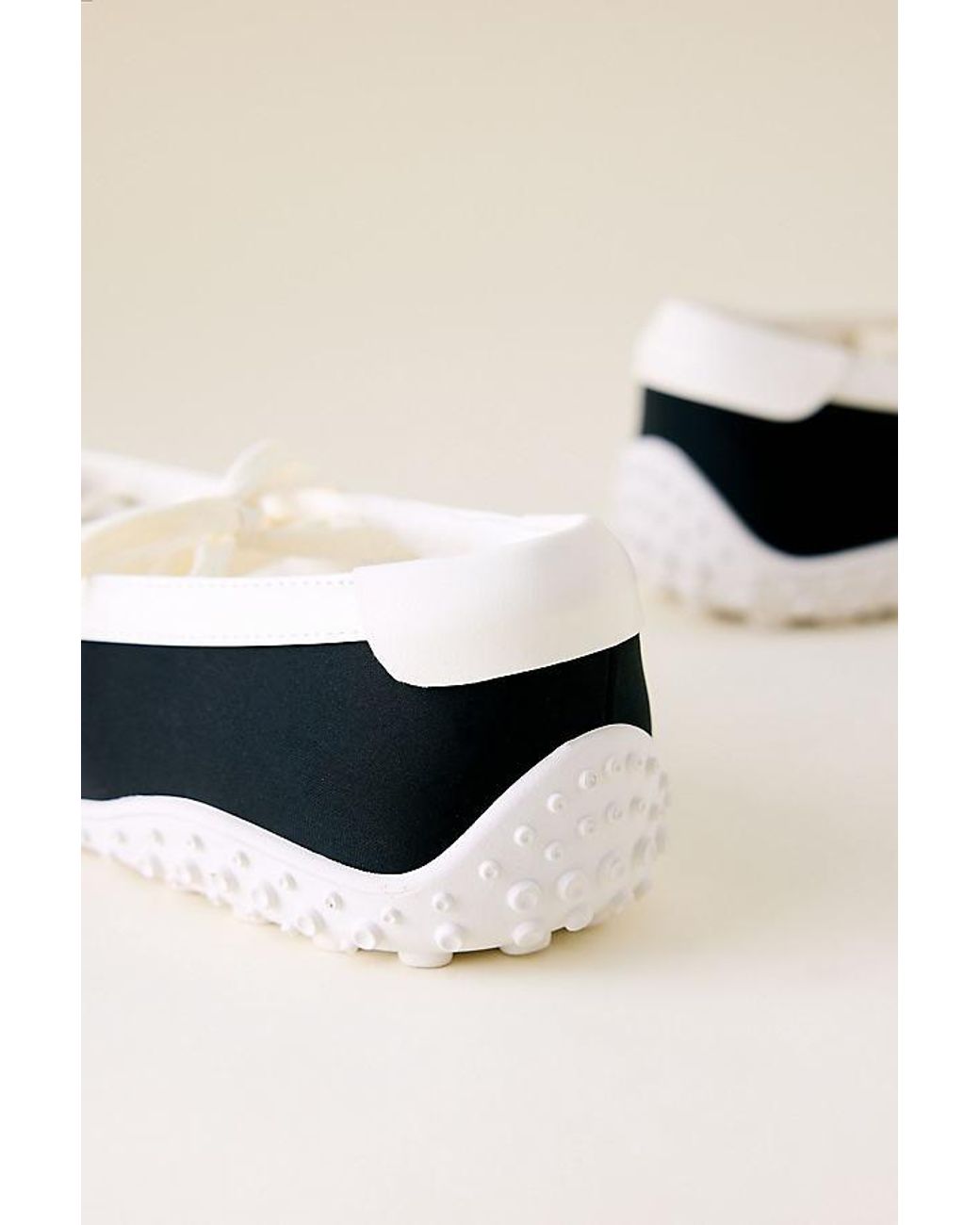 Matisse White Lace-Up Ballet Trainers