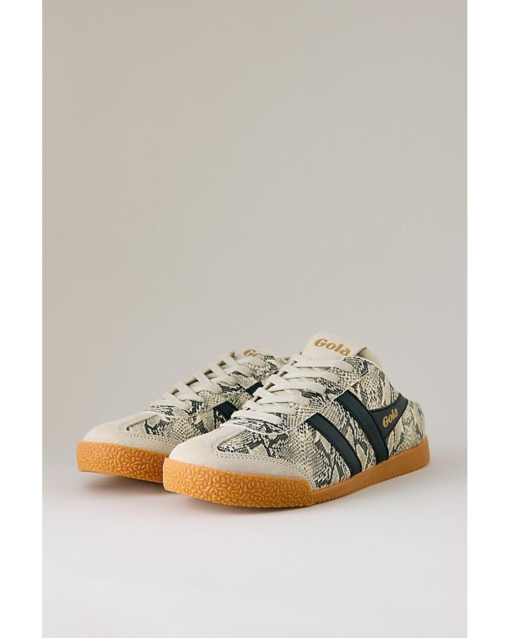 Gola Natural Elan Snake Print Mule Trainers