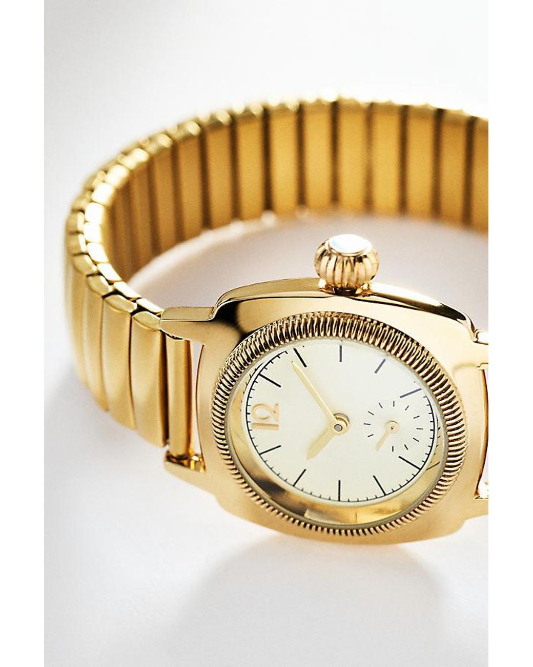 By Anthropologie Metallic Stretch Band Watch