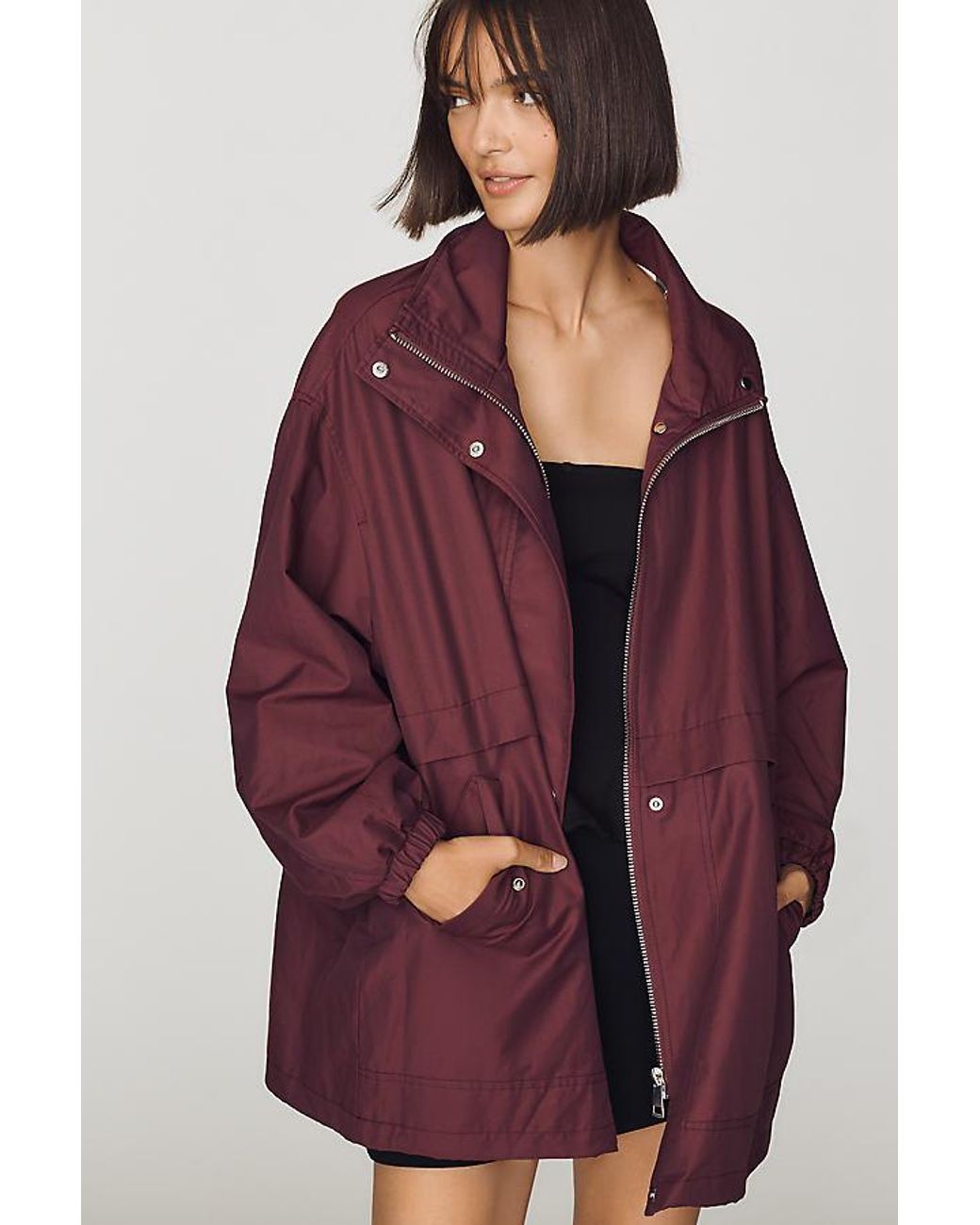 Maeve Red Oversized Lightweight Jacket