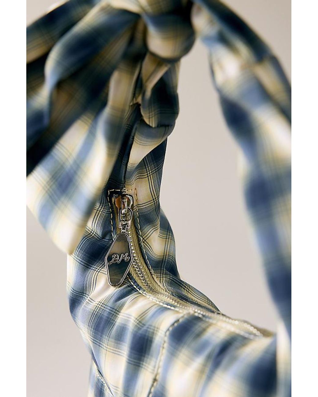 Damson Madder Blue Roo Check Tie Bag