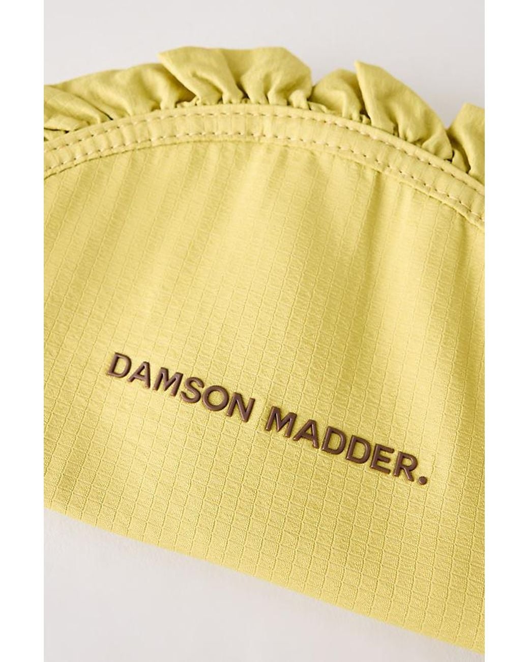 Damson Madder Yellow Ruffle Half Moon Makeup Bag