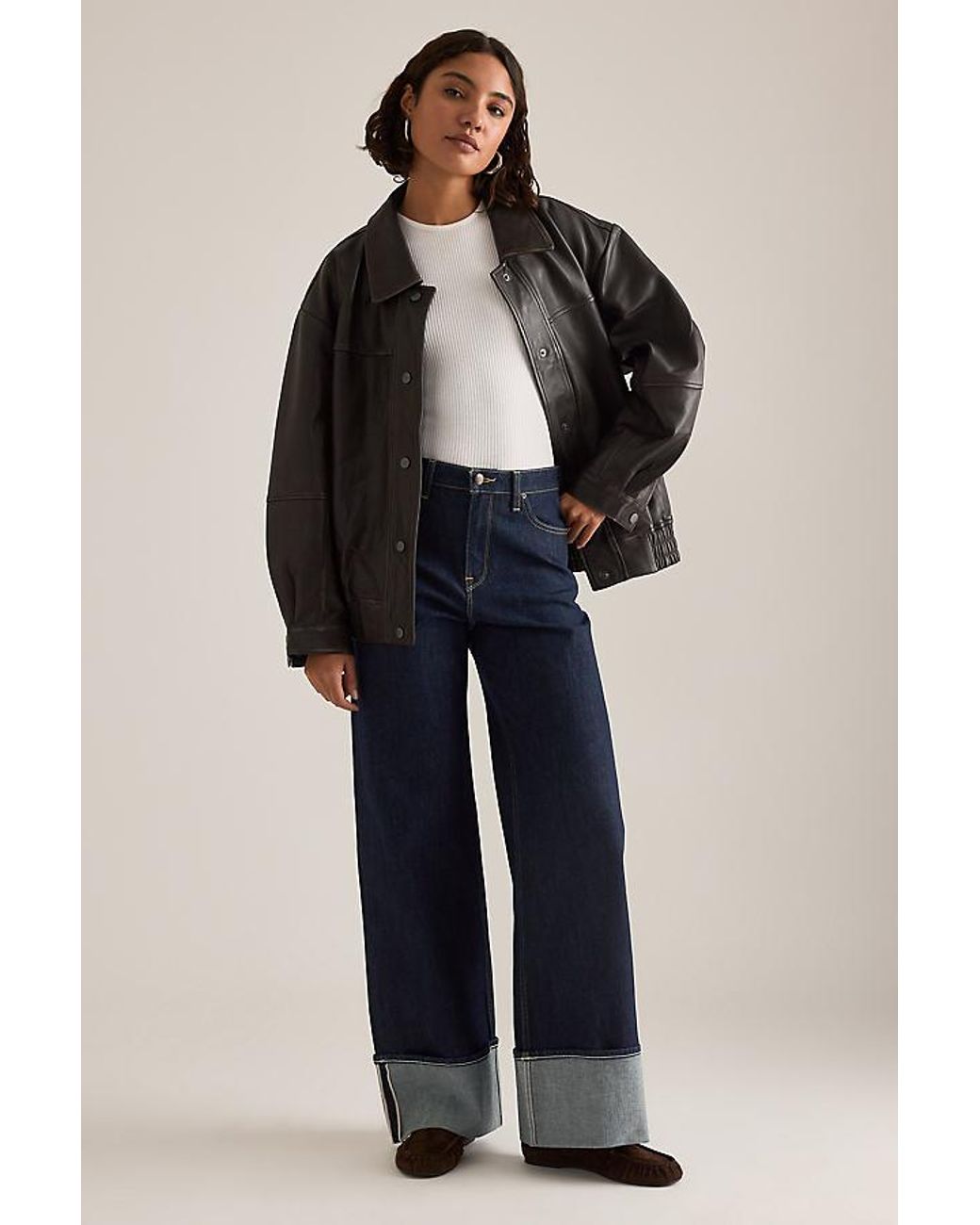 Lee Jeans Natural Stella Xion High-Rise Wide-Leg Jeans