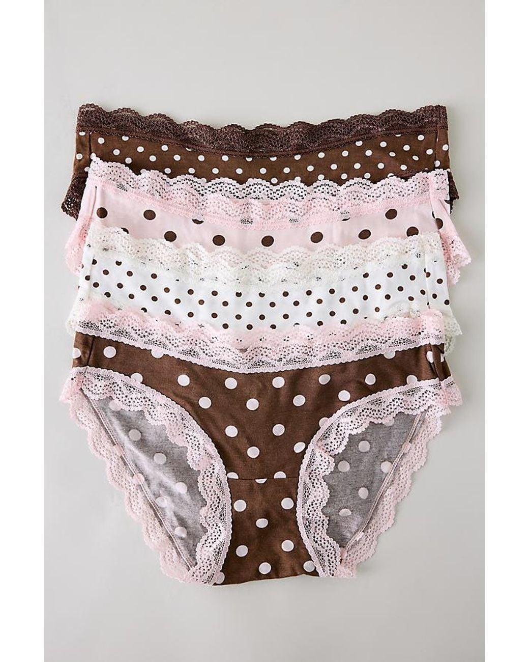 Stripe & Stare Pink Neapolitan Polka Dot The Original Knicker, 4 Pack