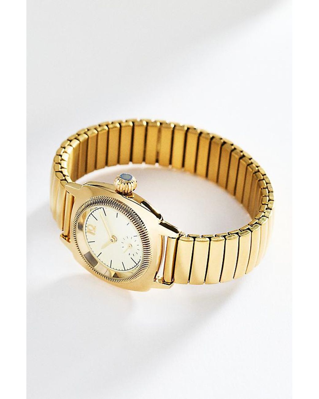 By Anthropologie Metallic Stretch Band Watch
