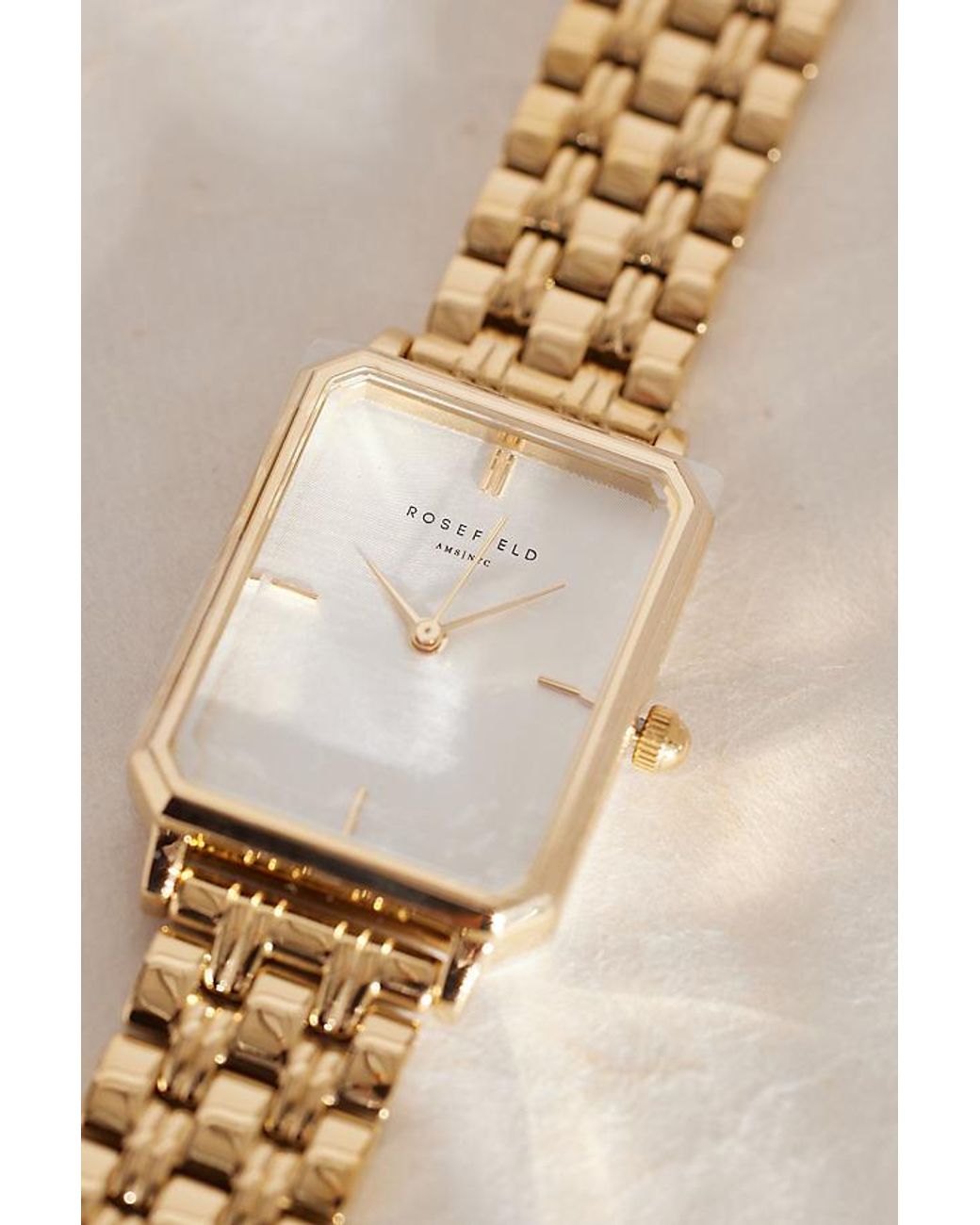 ROSEFIELD Natural Rosefield Octagon-Plated Multi-Link Wrist Watch