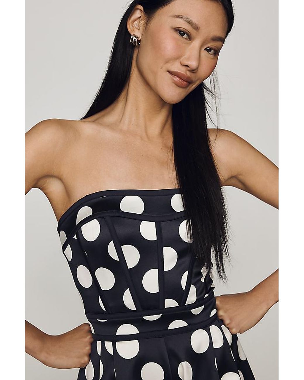 Maeve Multicolor Strapless Playsuit