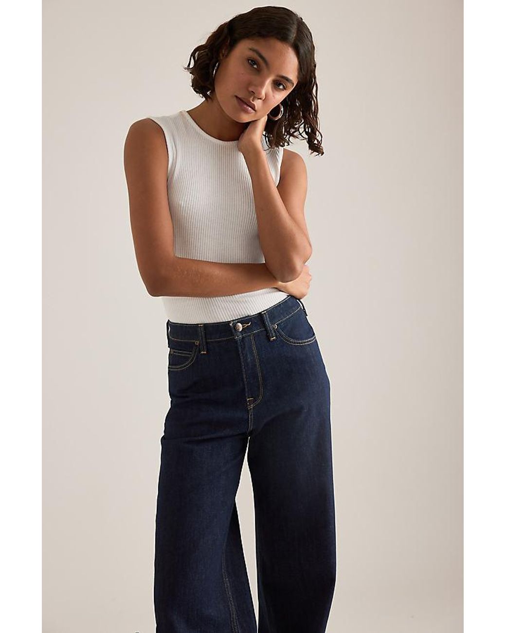 Lee Jeans Natural Stella Xion High-Rise Wide-Leg Jeans