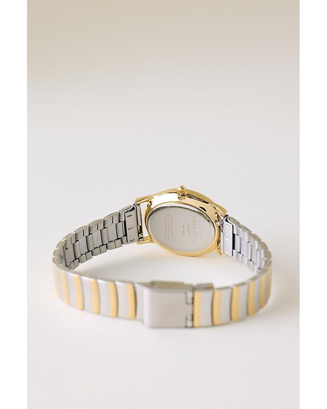 ROSEFIELD Natural Oval Two-Tone Watch