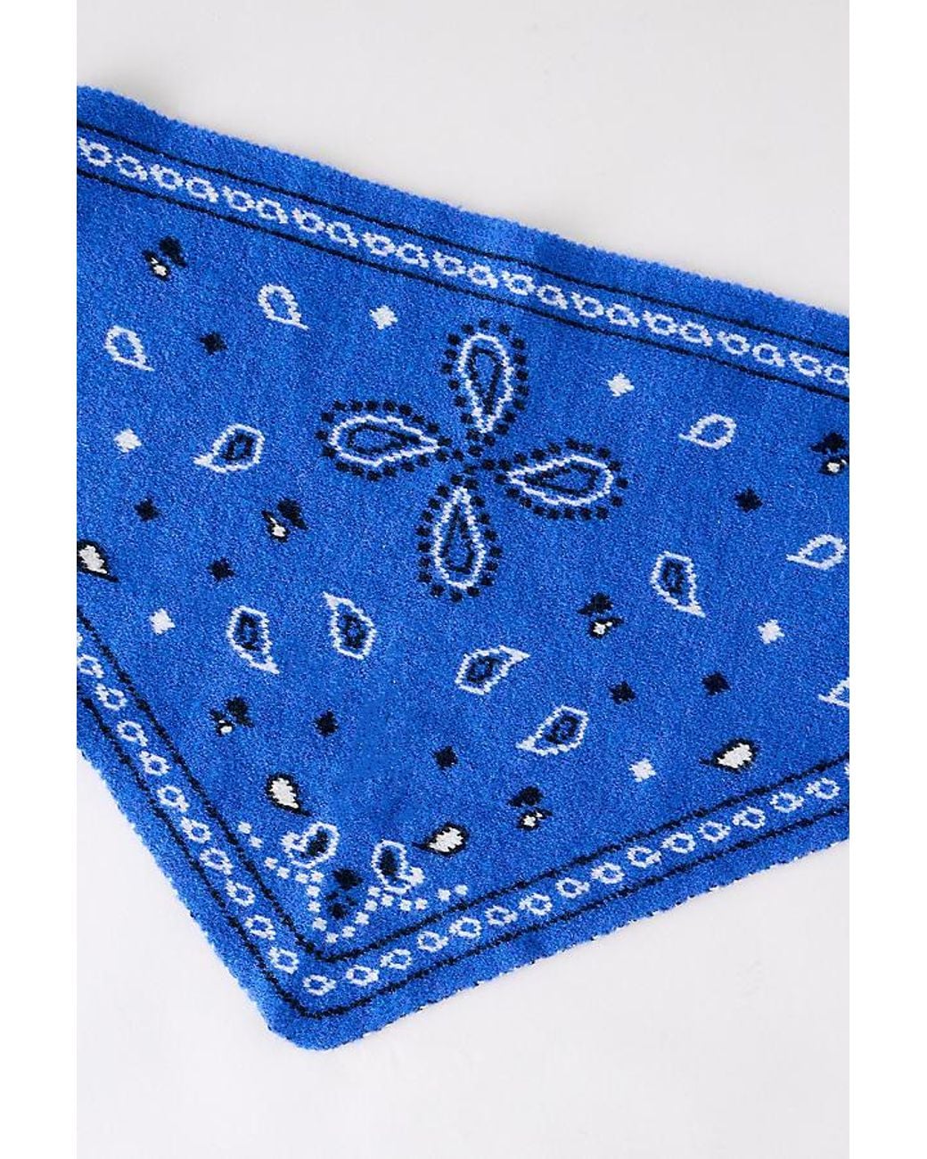 By Anthropologie Blue Knitted Triangle Bandana Headscarf