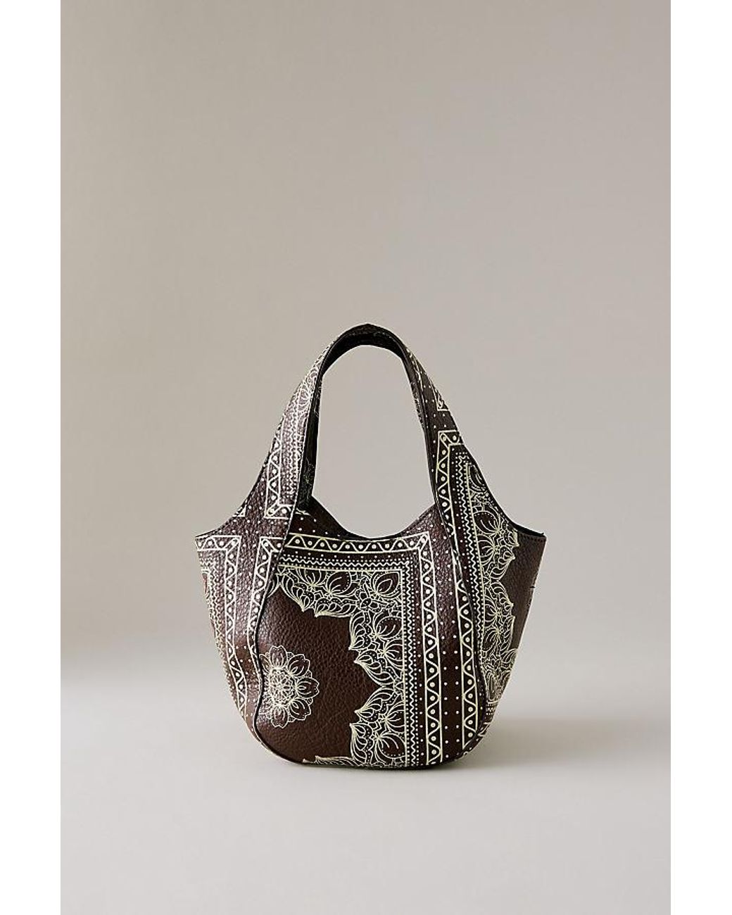 By Anthropologie Brown Sonia Mini Slouchy Tote Bag
