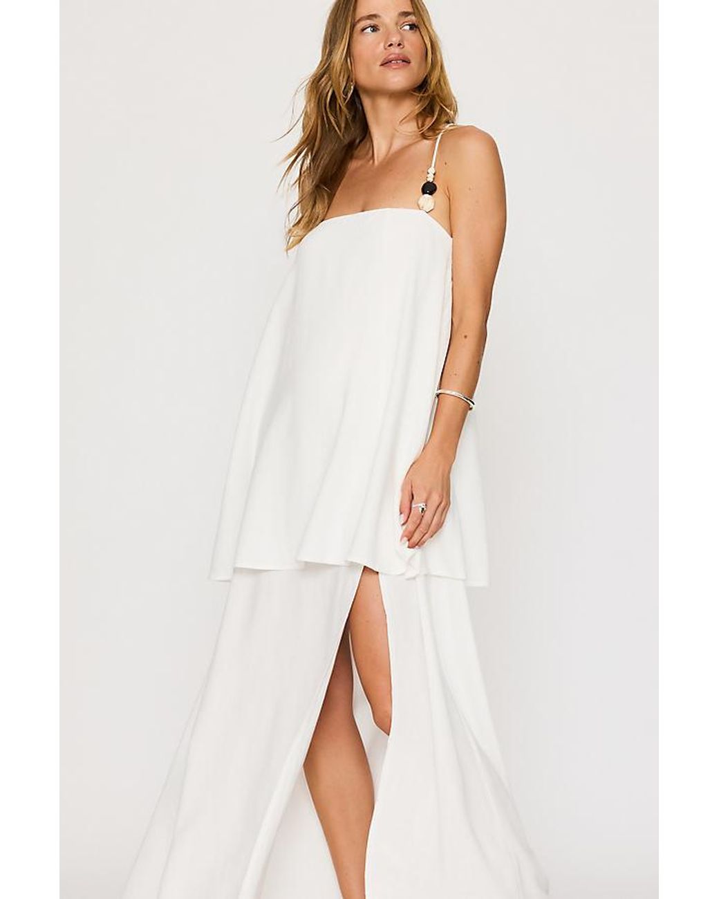 4th & Reckless White Salma Layered Maxi Dress