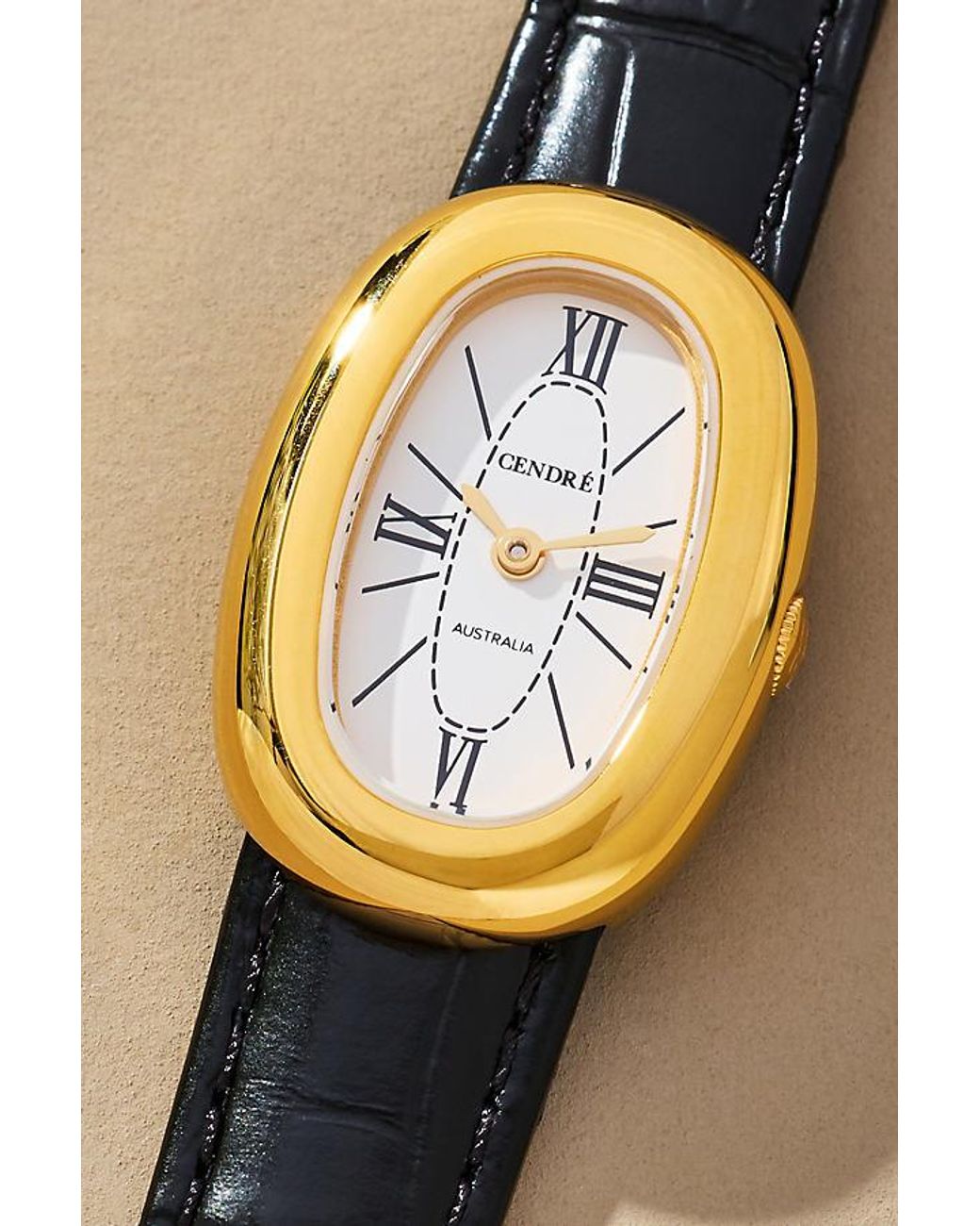 CENDRE Black Bridgette Oval Watch
