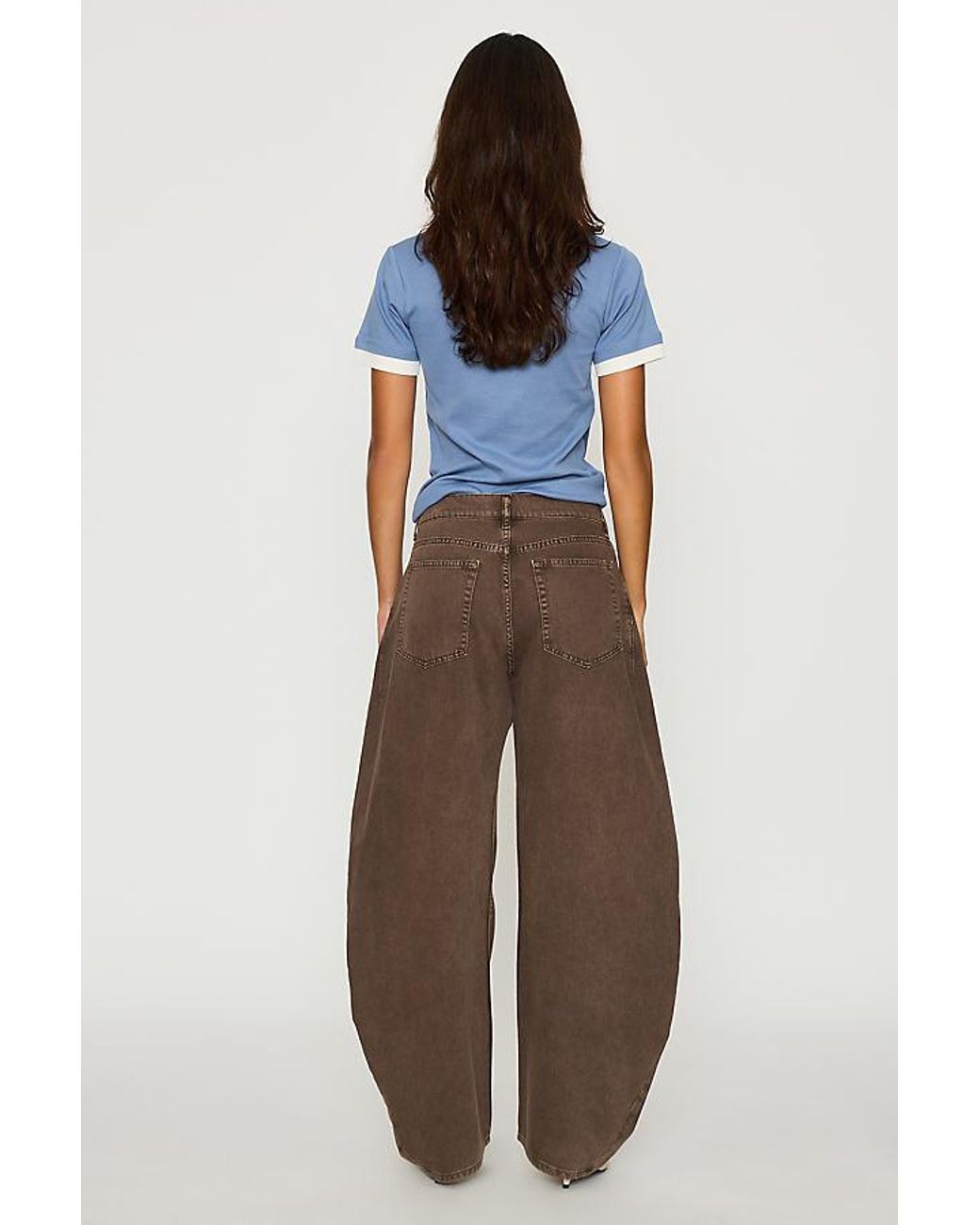 By Anthropologie Blue The Mollie Low-Rise Barrel Jeans