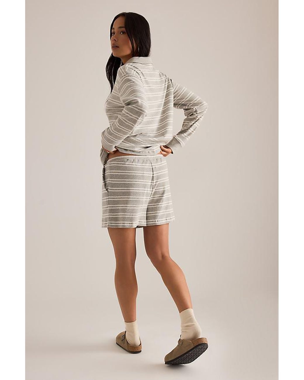4th & Reckless Gray Chelsea Stripe Boxer Shorts