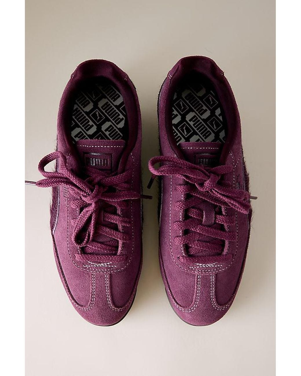 PUMA Brown Arizona Pony Hair Suede Trainers
