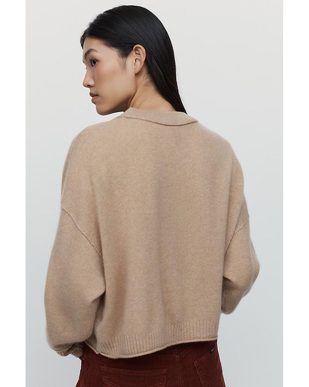 By Anthropologie Multicolor The Goldie Cashmere Long-Sleeve Crew-Neck Jumper