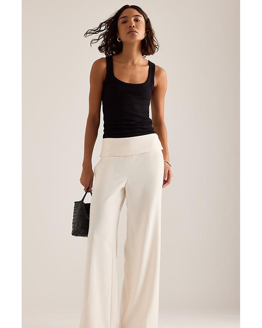By Anthropologie Natural Modern Flare Trousers