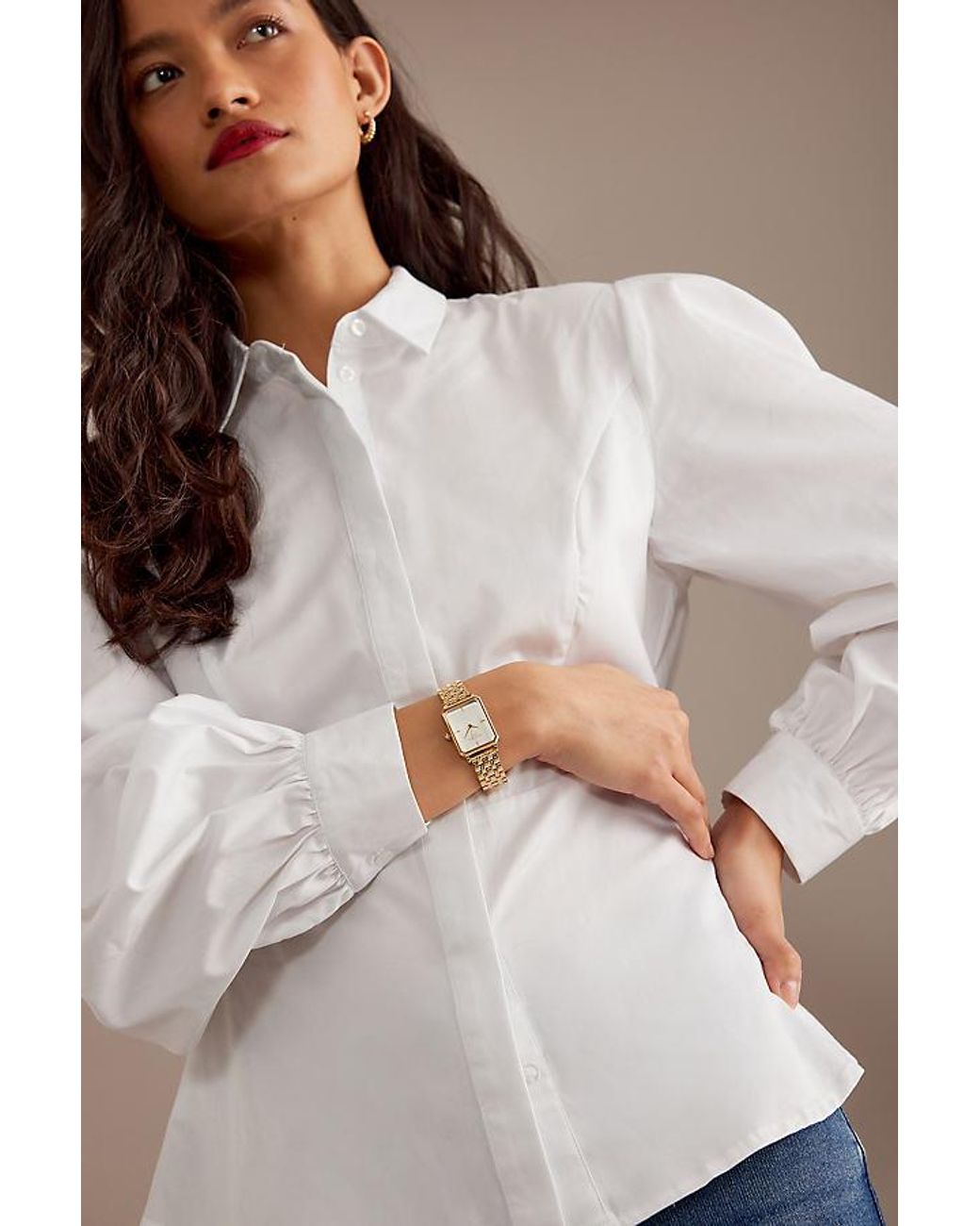 ROSEFIELD Natural Rosefield Octagon-Plated Multi-Link Wrist Watch