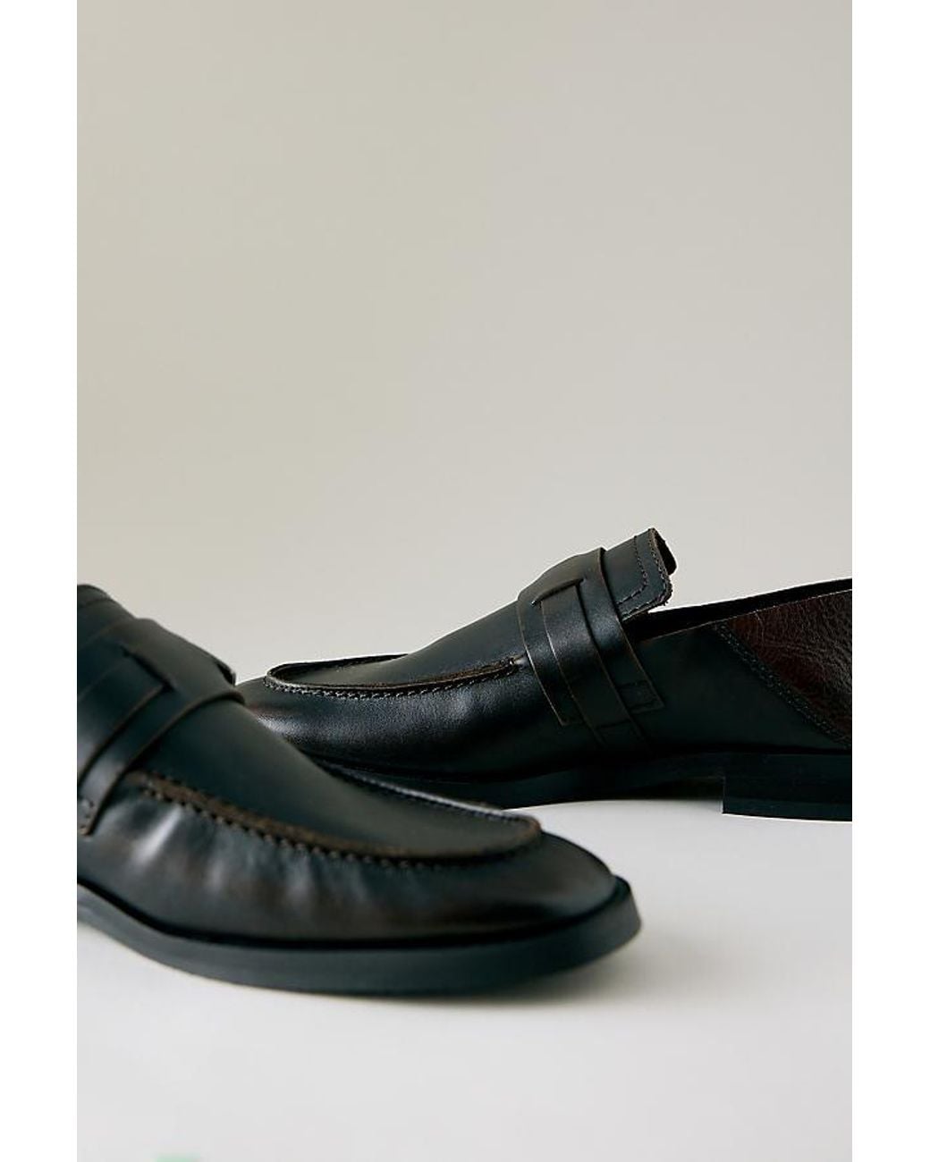 Miista Black Els Mule Leather Loafers