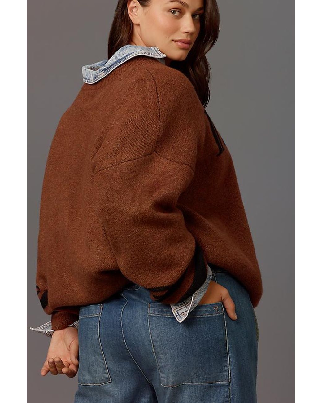 Pilcro Blue The Izzie Relaxed Pull-On Barrel Jeans By