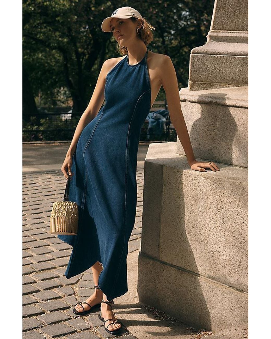 pilcro sleeveless halter swing midi dress Demi_Schweers on LTK