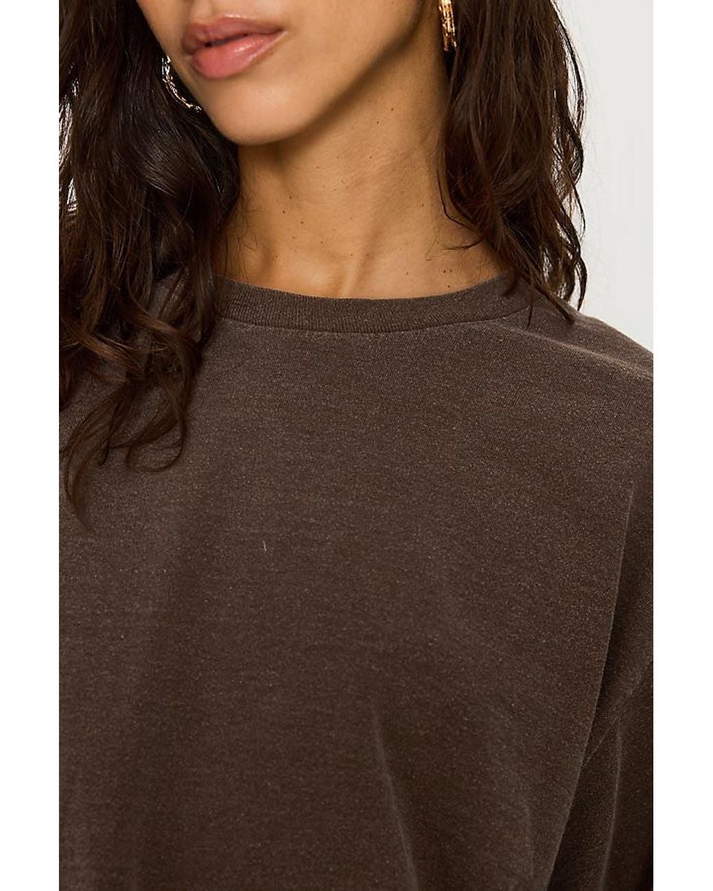 By Anthropologie Brown 100% Cotton Long-Sleeve Top