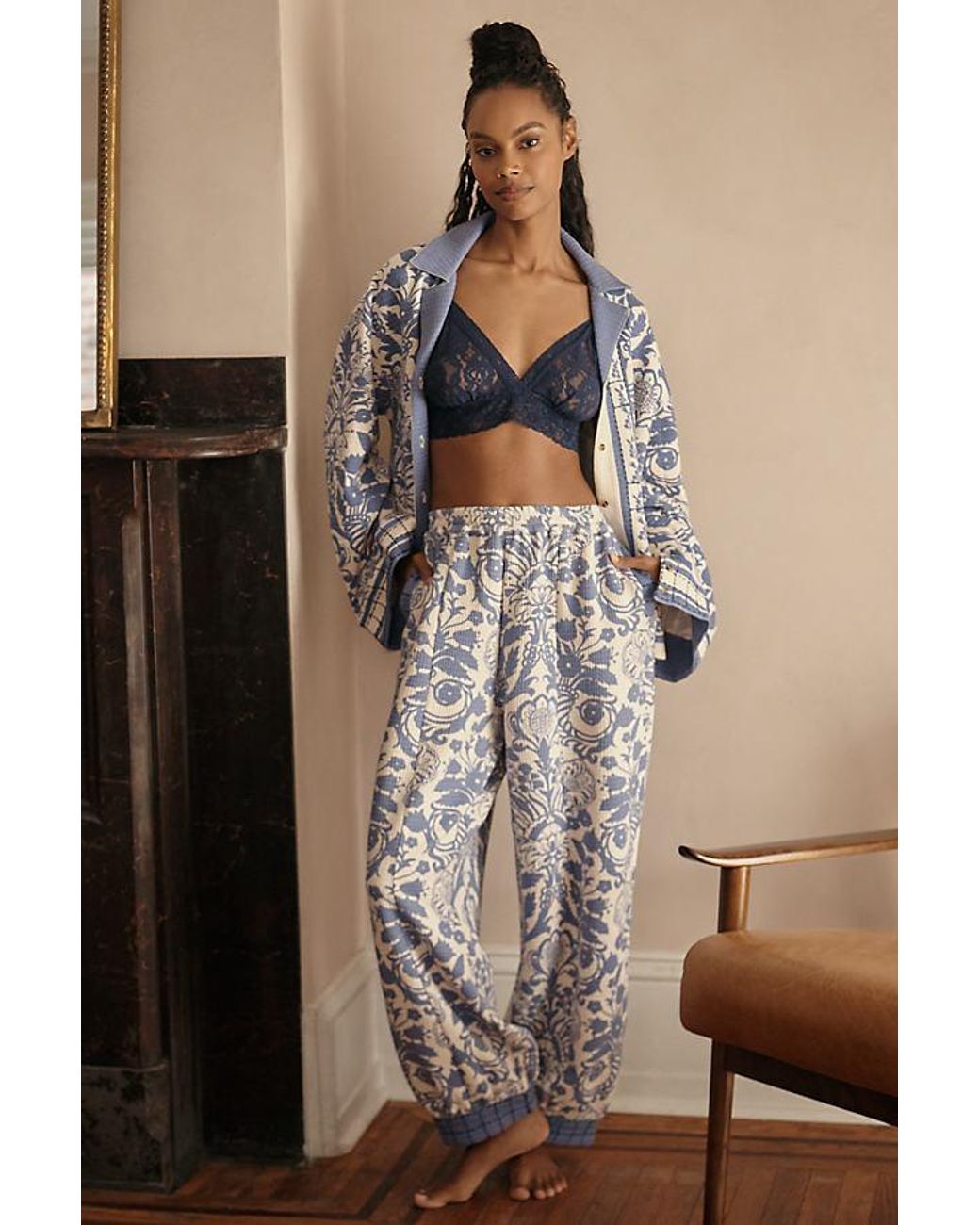 By Anthropologie Cosy Quilted Pyjama Bottoms in Brown Lyst UK